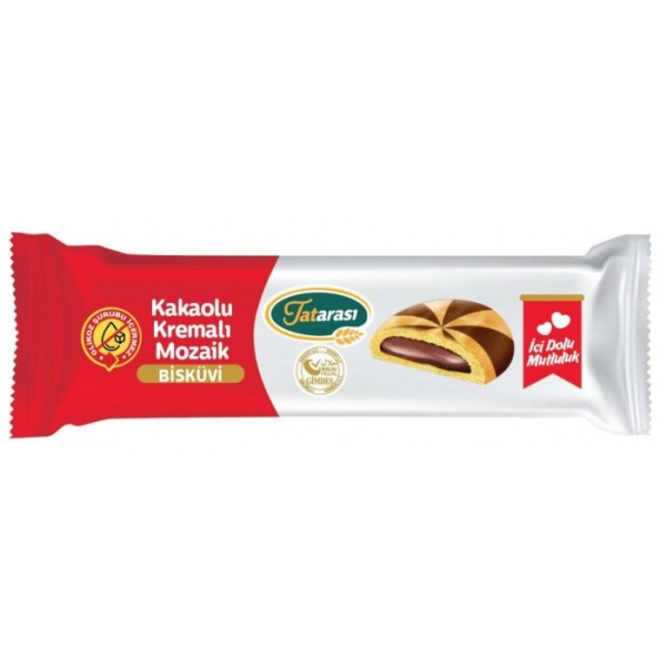 Tatarası Kakao Kremalı Mozaik Bisküvi 40 GR Tatarası Kakao Kremalı Mozaik Bisküvi 40 GR