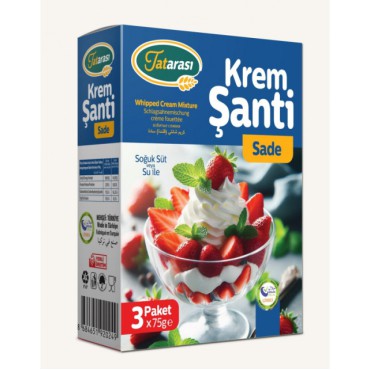 Tatarası Krem Şanti Sade 3x75 Gr (225Gr)